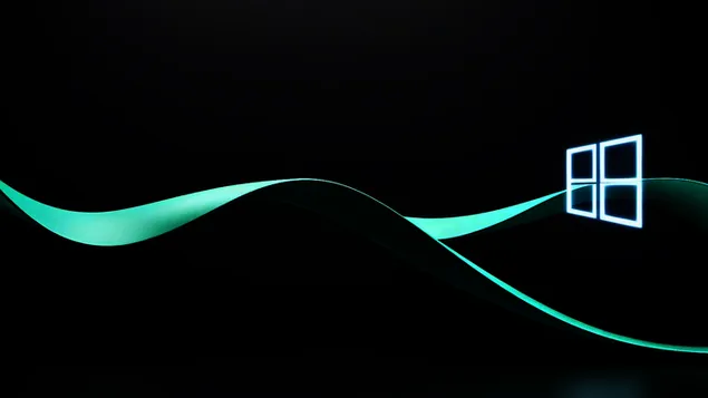 ミニマリストグリーンWindows 11デスクトップの背景 4K 壁紙