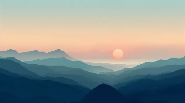 Ilustrasi Minimalis: Ketenangan melalui Elemen Penting 8K kertas dinding