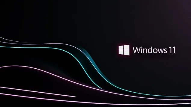 미니멀리스트 네온 웨이브 윈도우 11 데스크탑 배경 v3 4K 배경화면