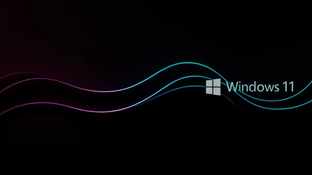 minimalist neon waves windows 11 dekstop sfondi v5 shkarkim