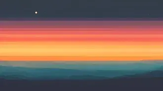 Tapeta Minimalistická krajina soumraku s živými vrstvami horizontu 8K