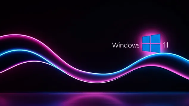 fundo de desktop minimalista do windows 11 neon download