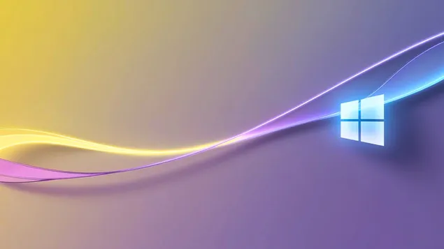 sfondo minimalista di windows 11 neon waves per il desktop v3 scarica