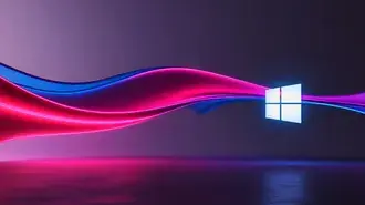 minimalistyczne fale neonowe systemu windows 11 na tlo pulpitu pobierz