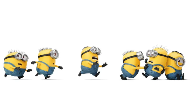 Minions animated movie series glasses and fussy minions 4K wallpaper
