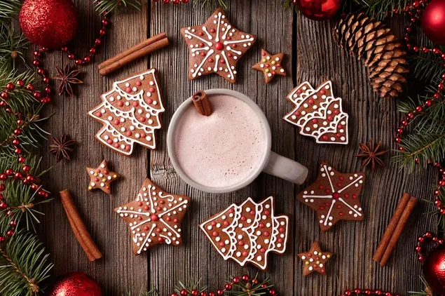 Minuman panas dan permen Natal yang terkenal unduhan