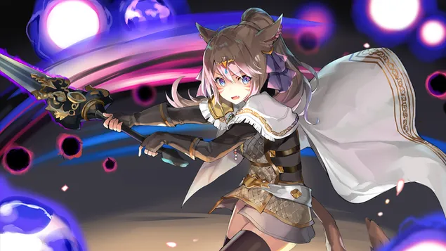 Miqo'te (Anime FA) - Final Fantasy XIV Online (Videojoc) 4K fons de pantalla