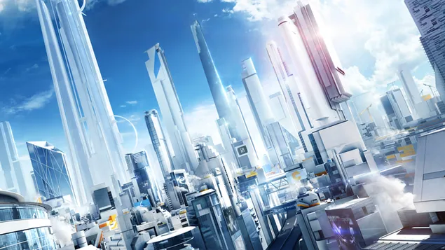 Mirror's Edge Catalyst - Ciutat de vidre 4K fons de pantalla