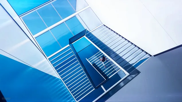 Pemangkin tepi cermin / tangga HD kertas dinding