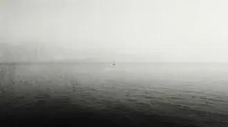 misty ocean sailboat minimalist landscape download