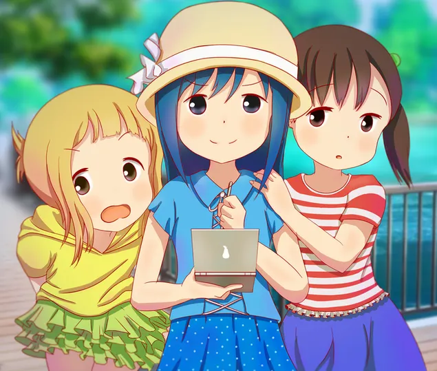 Mitsuboshi Colors - Sacchan、Kotoha 和 Yui Akamatsu 2K 壁纸