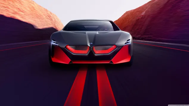 Mobil Sport BMW Vision M NEXT 2019, jalan merah UHD unduhan