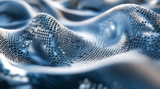 طراحی حباب انتزاعی مدرن با درخشش بعدی کاغذدیواری  8K