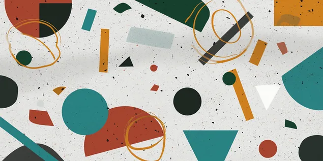 moderny abstraktny vzor v style terrazzo s geometrickymi tvarmi stiahnut