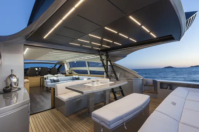 Modern and luxury yacht terrace download