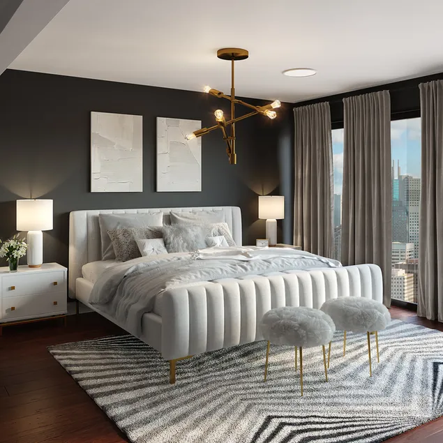 Modern and stylish spacious bedroom 3 download