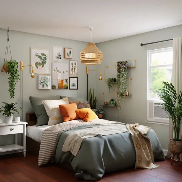 Modern and stylish spacious bedroom 4