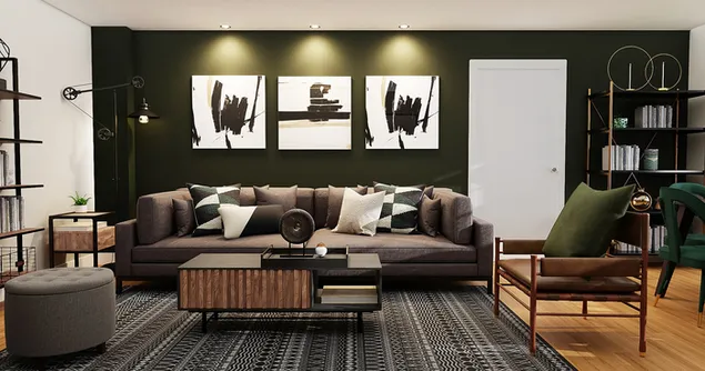 Modern and stylish spacious living room 10