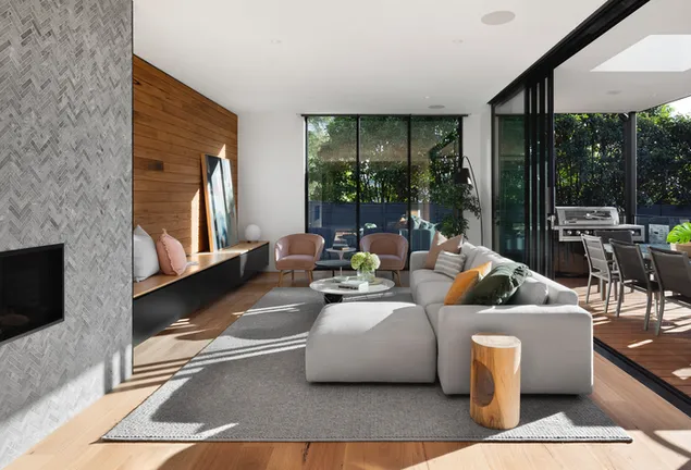 Modern and stylish spacious living room 8