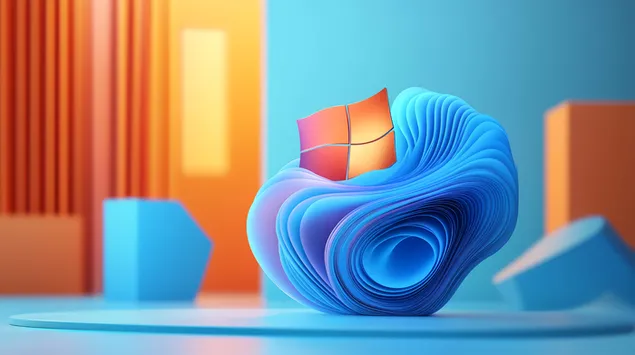 Modernā gradienta māksla, ko iedvesmojis gluds dizains 8K fona tapete