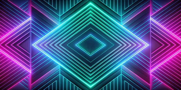 Minimalisme de neó modern, línies brillants geomètriques futuristes 4K fons de pantalla