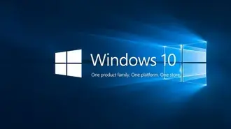 moderni logo a slogan windows 10 s dynamickym osvetlenim na tmave modrem gradientnim pozadi stahnout