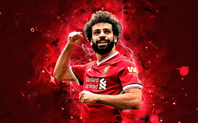Mohamed Salah, een van de meest getalenteerde spelers in de voetbalclub van Liverpool download