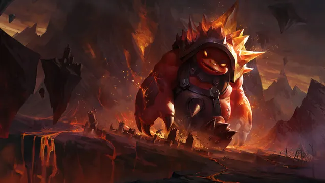 molten 'rammus' splash art (wild rift) - league of legends (lol) stahnout