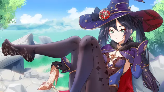 Mona Megistus - Genshin Impact (משחק וידאו אנימה) 4K טפט