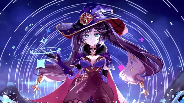 Mona Megistus (Hydro Character) : Genshin Impact (動漫視頻遊戲) 4K 壁紙