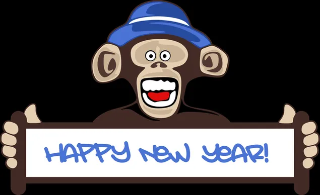 Monkey-Themed New Year 2K wallpaper download