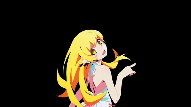 Monogatari (serie) - söt shinobu oshino HD bakgrund