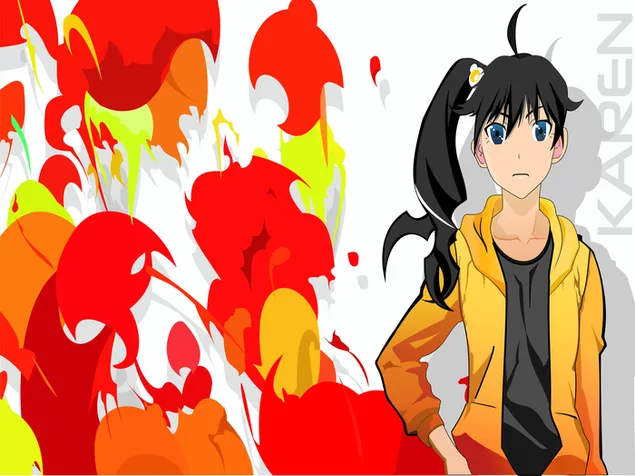 Monogatari serija – Karen Araragi 4K ekrano užsklanda