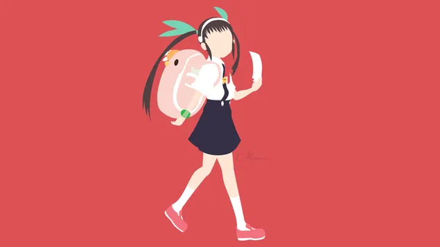 Monogatari-serien - Mayoi Hachikuji (minimalistisk) HD bakgrund