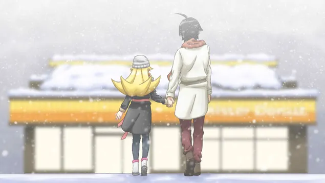 Taustpilt Monogatari sari – Shinobu Oshino ja Koyomi Araragi HD