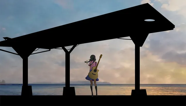 Monogatari-serien - Tsubasa Hanekawa 6K bakgrund