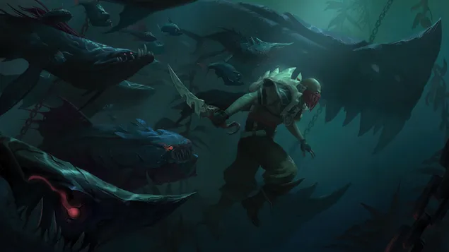 Monster 'Pyke' (Legends of Runeterra) - リーグ・オブ・レジェンド (LOL) 4K 壁紙