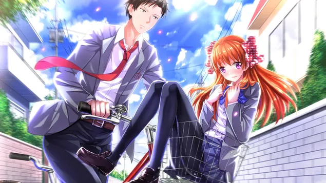 Monthly Girl's Nozaki-Kun - Umetarou Nozaki & Chiyo Sakura HD טפט