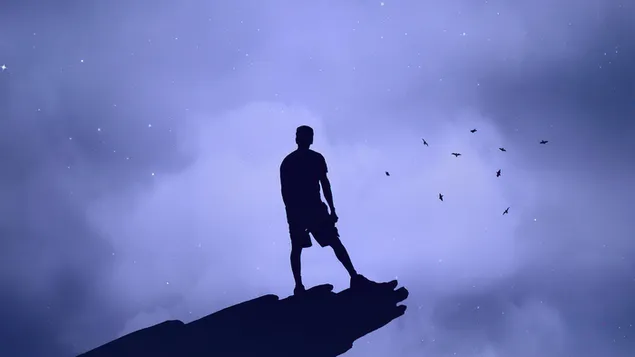 צל כהה בהיר ירח 4K טפט