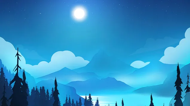 Mondlicht Nachtlandschaft