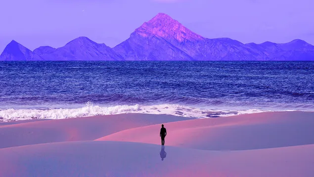 Tapeta Ranní plážový východ slunce 4K