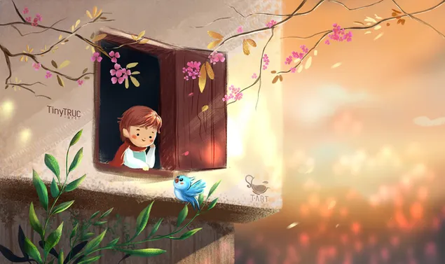 Утринска сончева светлина HD тапет