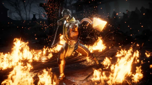 Mortal Kombat 11 (2019) - Scorpion 4K bakgrund