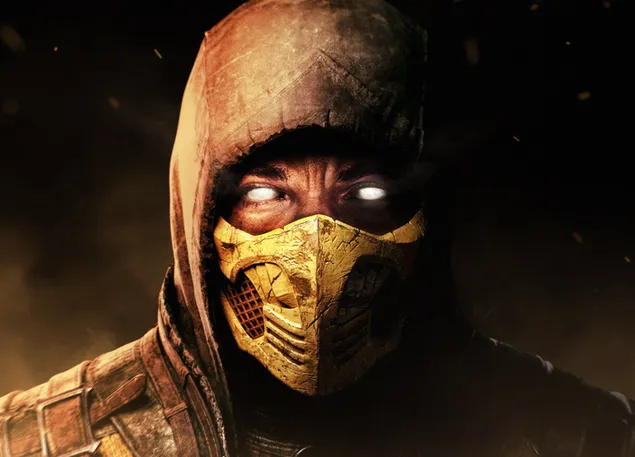 Mortal Kombat X-spel - Scorpion 4K bakgrund