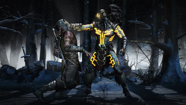 Mortal Kombat X - Kotal Kahn kontra Scorpion 2K tapeta