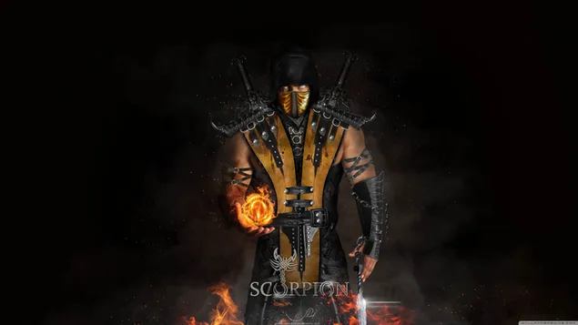 Mortal kombat x - scorpione 4K sfondo