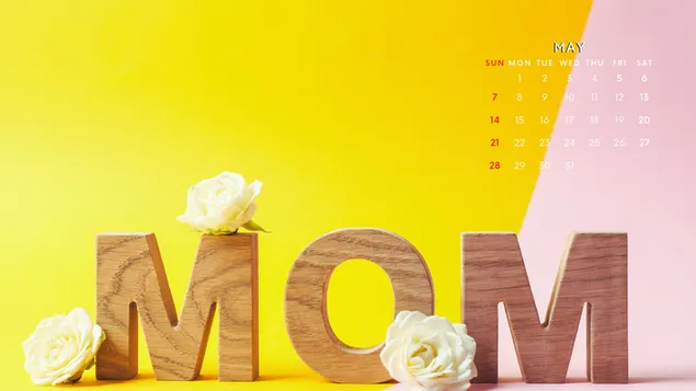 Hình nền Ngày Của Mẹ - MOM, Thẩm Mỹ Tháng 5 Năm 2023 Lịch 4K