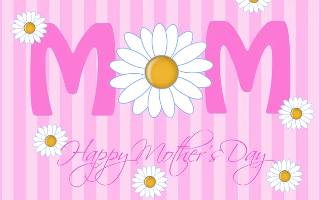 Mother's Day Pink Font Note Daisy