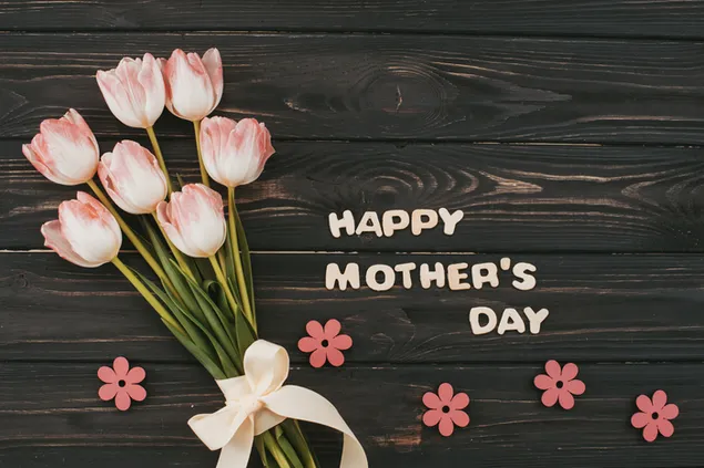 Muttertag - Tulpenblumen 4K Hintergrundbild