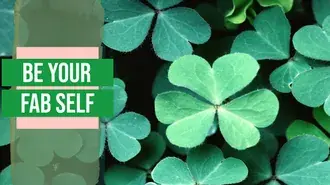 Motivational be your fab self label zelena pozadina za desktop 2K pozadina